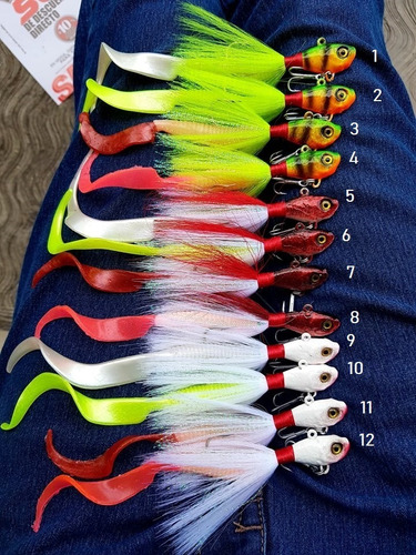 Bailarina Plumero Matonas 1.5 Oz Robaleras Pesca 11 Colores