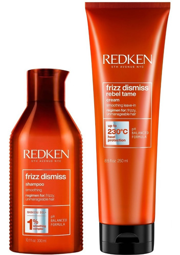 Shampoo 300ml +crema Protección Térmica Redken Frizz Dismiss