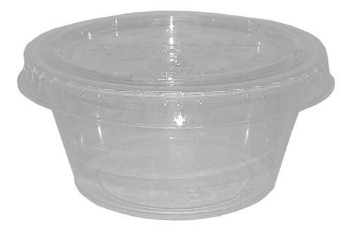 Imagen 4 de 8 de 200 Copas / Vasos Soufflé 2 Oz. Con Tapa Biodegradable Pla