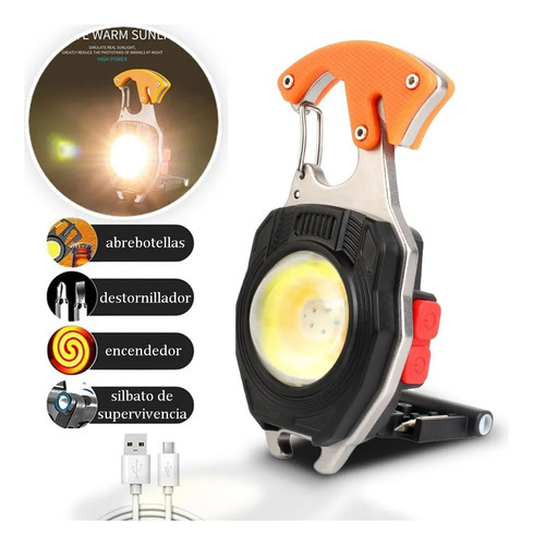 Luz Cob Camping 6 En 1 De Supervivencia 6 En 1 Encendedor
