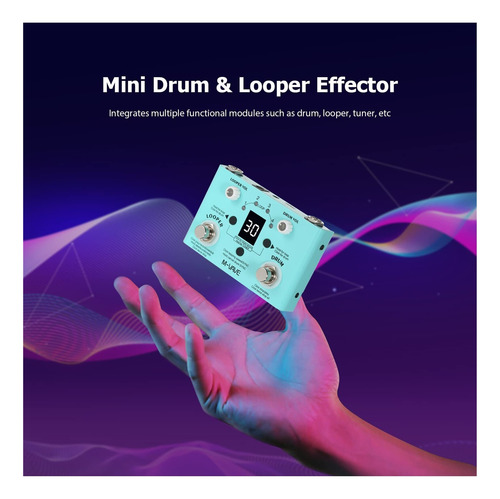 Pedal De Efectos , Efecto De Batería Y Looper, Mini Pedalera