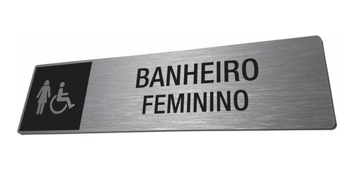 Placa Banheiro Feminino Com Acessibilidade Adaptado