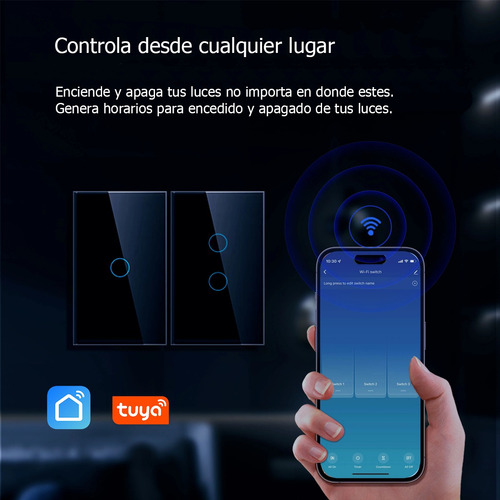 Interruptor Smart Inteligente Blanco Wifi Alexa Con Neutro Negro