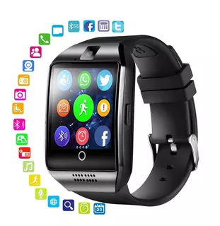 Bluetooth Smart Watch Hombres Q18 Con Pantalla Táctil Big Ba