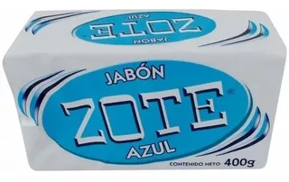 Jabón Zote En Barra Azul 400 Gr