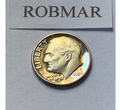 Robmar-u.s.a.10 Cent. 1986 Prof Ceca S-certificada Y Capsula