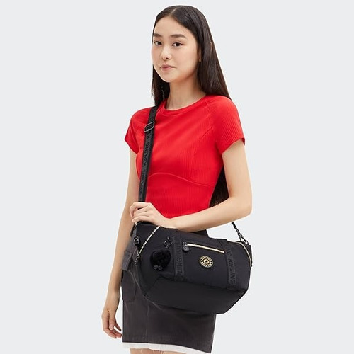 Kipling Art Mini Bolso De Mano Y Crossbody Mujer Original Glorious Copper Brilloso Negro Negro