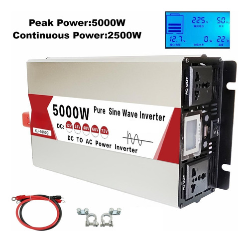 220v 5000w (valor Máximo) Inversor De Corrente De Onda Pura