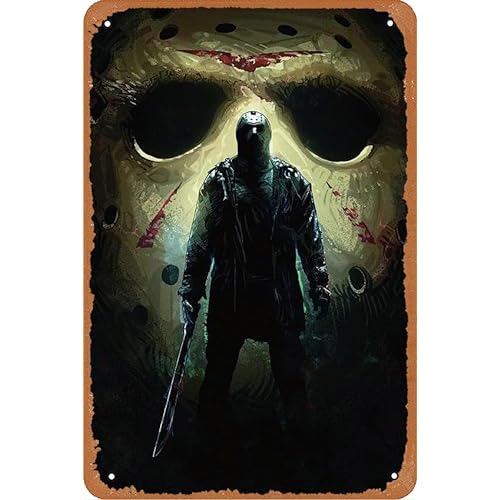 Póster De Jason Voorhees 13th Metal Tin Sign Retro Vin...