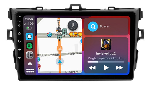 Central Multimidia Toyota Corolla 2009 A 2013 Android 13 9p