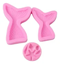 Comprar Moldes De Silicona De Fondant En Forma De Cola De Sirena De