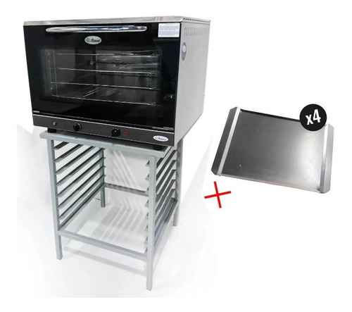 Horno Convector Pauna Beta 107 Monofasico Base 4 Placa Cuota