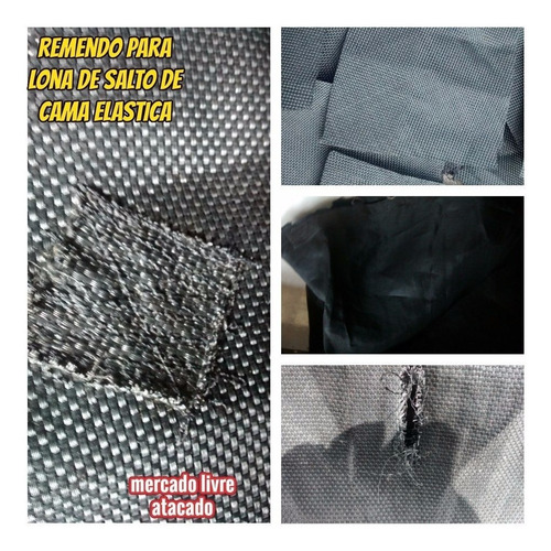 Cama Elastica Pula Pula Reparo P/lona De Salto Kit C/3 Reparos De 18x18cnt Sabe Aqueles Furos Agora É Só Consertar