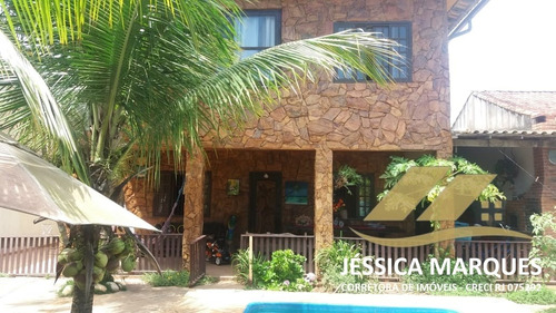 Imagem 5 de 14 de Casa 2 Quartos, Área Gourmet E Piscina Em Unamar - Cf - P01