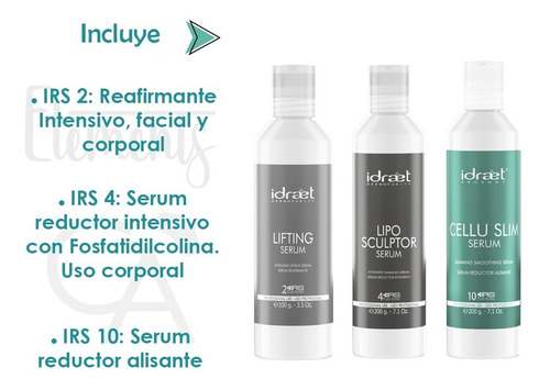 Imagen 2 de 9 de Set Geles Liposomados Irs 2 4 10 Galvanica Corporal Idraet