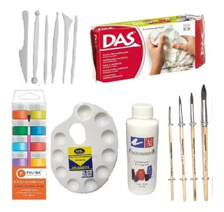 Kit De Manualidades Con 1 Kg De Pasta Das + Otros = Modelado