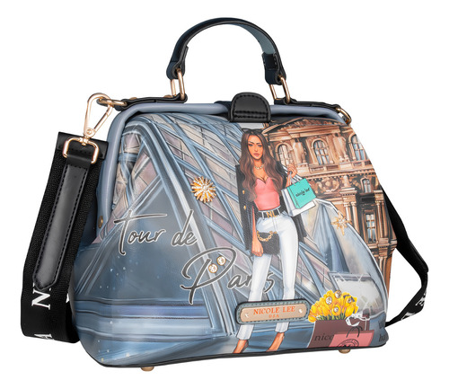 Bolsa Frame Nicole Lee Steffi Estampado Fw23 Color Tour de Paris