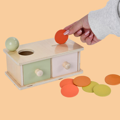 Caja De Caída De Bolas, Juguetes Montessori, Cajón Doble