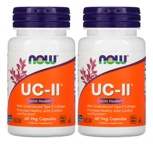 Colágeno Tipo 2 Uc-ii 40mg Now Foods 60 Veg Caps 2un Sabor Sem sabor