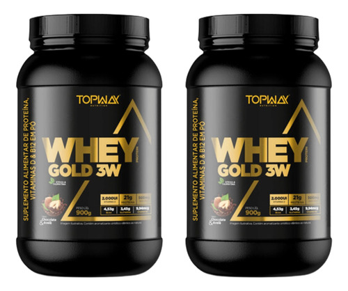 Whey Protein Gold 900g  Topway Sabor Cookies