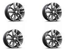 Comprar Kit 4 Rines 17 Aluminio 5\u002F105 Cavalier Tracker Trax Cruze Color Negro Cromo