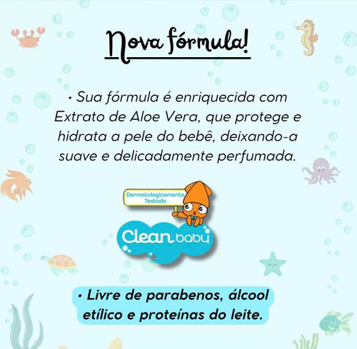 Toalhas Lenços Umedecidos Clean Baby Com Tampa - 05 Un C/120