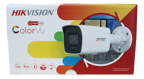 Câmera Bullet Hikvision Colorvu 2mp Camera Ip