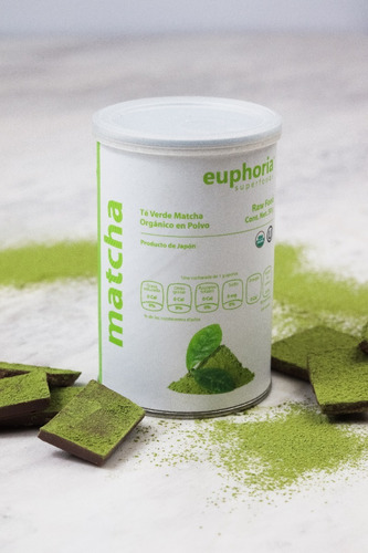 Imagen 3 de 4 de Té Matcha Orgánico 50g Certificado En Polvo Euphoria