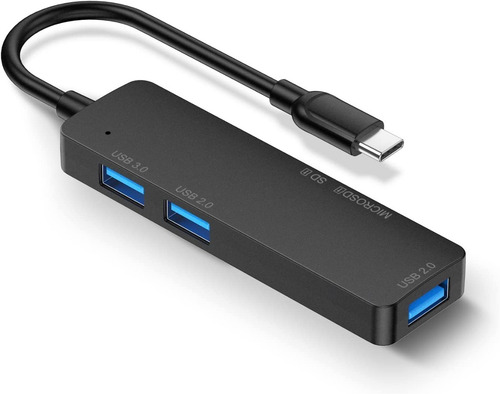 Imagen 2 de 7 de Hub Tipo C 5 En 1 Con 3 Puertos Usb Puerto Sd Y Micro Sd