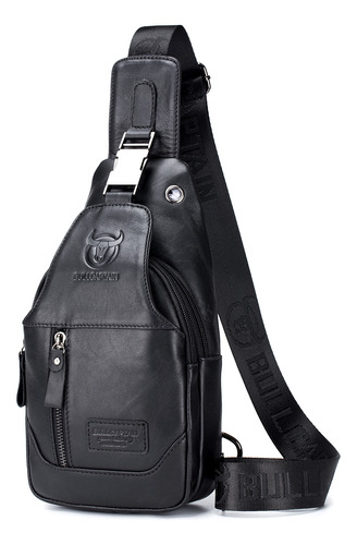 Mochila De Cuero Chest Pack Sling Impermeable Para Hombre