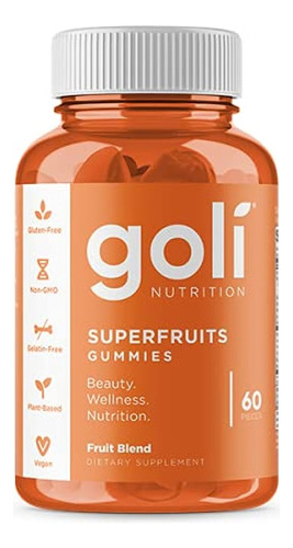 Superfruits Vitamin Gummy De Goli Nutrition - 60 Unidades - 