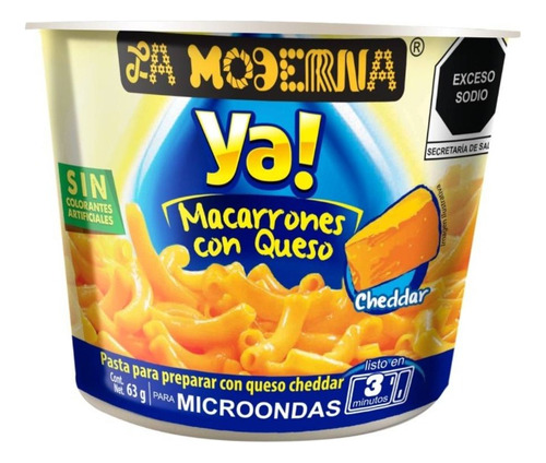 7 Pzas Macarrones La Moderna Con Queso 63 G