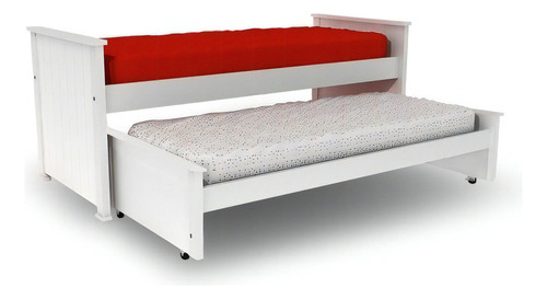 Cama nido doble Claudia Muebles Nevada 1 1/2 plaza color blanco fabricada en fibrofácil