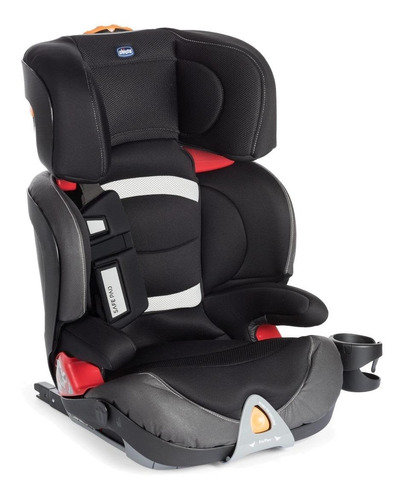Cadeira Para Auto Oasys 2-3 Fixplus Evo Jet Black Chicco