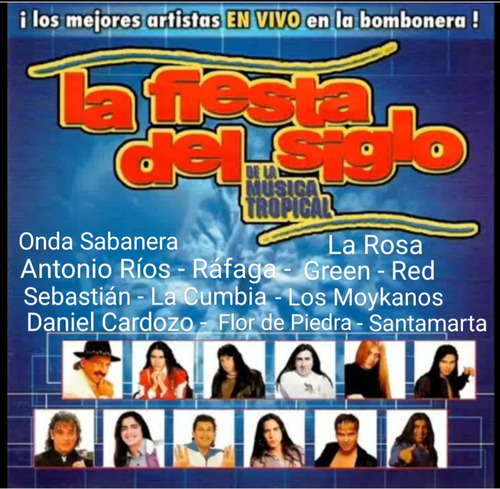 Música Tropical Cd Nuevo La Fiesta Del Siglo 12 Gr Artistas 