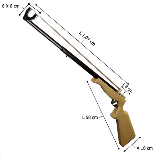 Estilingue Rifle Profissional De Caça E Pesca