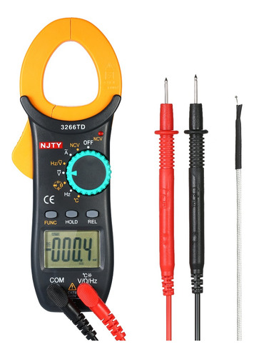 Njty Digital Clamp Meter 4000 Cuentas Multímetro De Rango