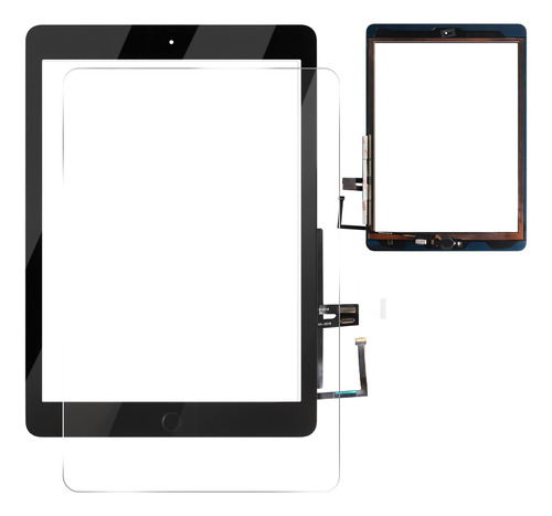 Para iPad 6 2018 A1893 A1954 Pantalla Cristal Táctil Negro