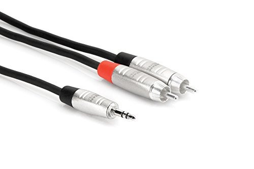 Hosa Hmr 010y Rean 3.5 Mm Trs To Dual Rca Pro Stereo