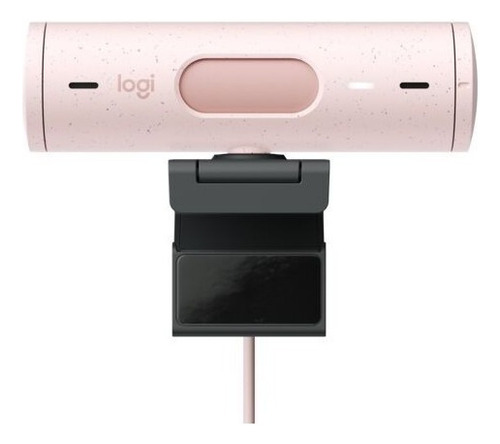 Câmera web Logitech HD Brio 500 cor rosa