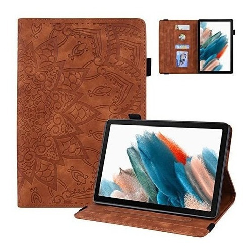 Funda Para Galaxy Tab A8 10.5sm-x200/x205 Cuero Marron Mand