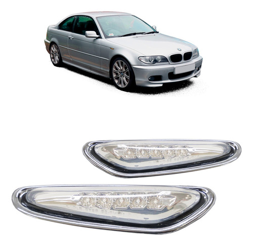 Par Lanterna Led Paralama Bmw Série3 E46 02 03 04 05 Cristal