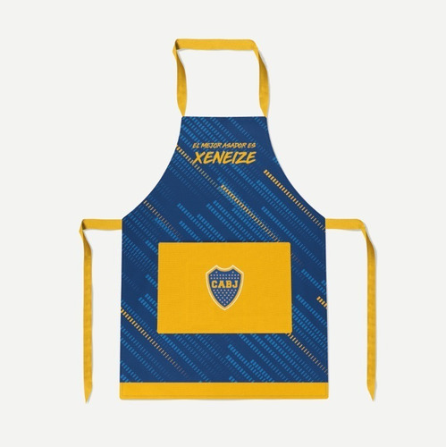 Delantal Cocina Futbol Boca Juniors Oficial Unisex Pvc