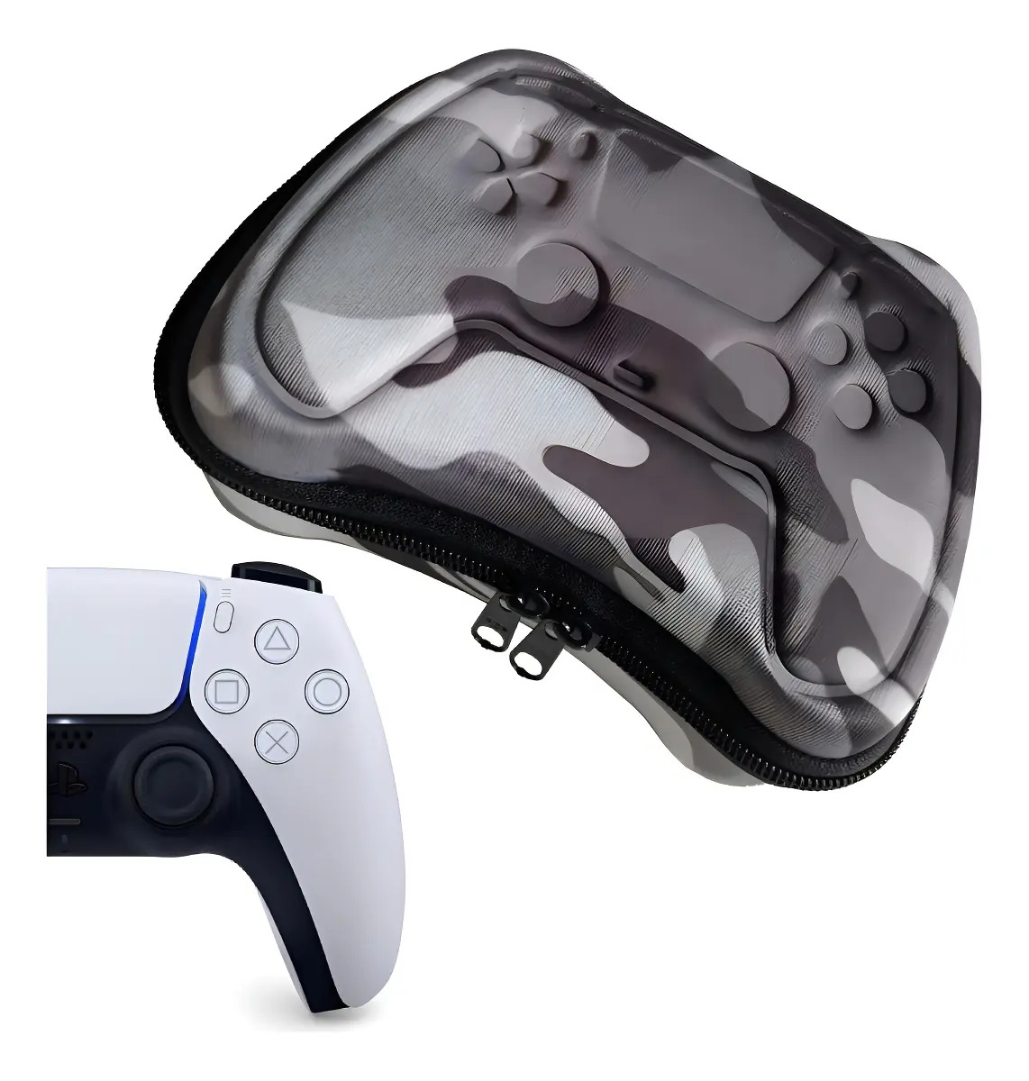 Case Rígido EVA Camuflado para Controle PS5 DualSense Prime