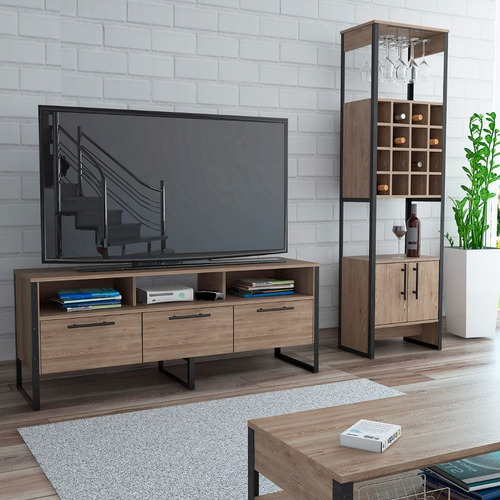 Rack Tv60 + Bar Magnum - Miel