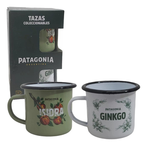 Pack X2 Tazas Enlozadas Jarritos Cerveza Patagonia Regalo