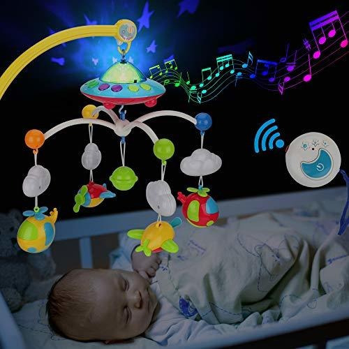 Cuna Musical Para Bebé Móvil Con Juguetes Colgantes
