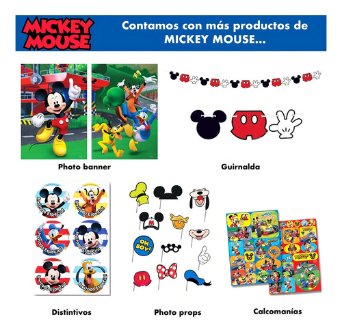 Letrero Feliz Cumpleaños Mickey Mouse Artículo Fiesta Mic0h1