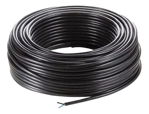 Cable Tipo Taller Negro 2x6 Mm 50 Metros Normalizado