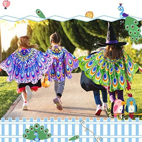 Irolewin Disfraz De Pájaro, Alas De Pavo Real Para Niños Con